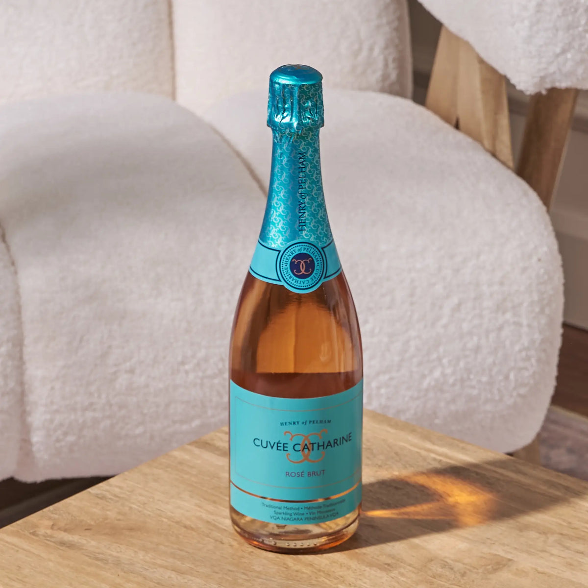 Henry of Pelham Cuvée Catharine Rosé Brut sparkling rosé bottle add-on gift by Gilded Blooms Toronto florist
